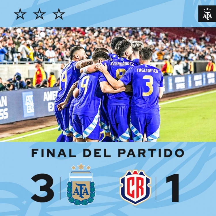 友谊赛-阿根廷3-1哥斯达黎加 迪马利亚任意球世界波劳塔罗破球荒